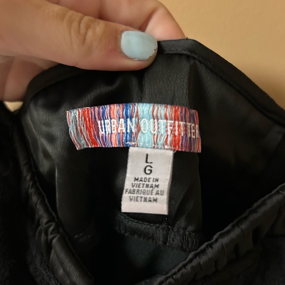 Urban outfitters little black satin dress with lace. SIZE LARGE. worn twice! - Picture 4 of 4